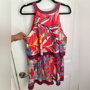 Gently worn tropical print romper